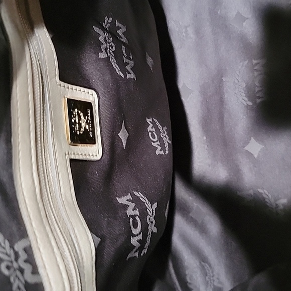 MCM EUC Visetos Leather Trimmed Hobo - Picture 9 of 12